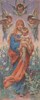 Two Works: The Virgin Mary and young Jesus & The Annunciation - Dimitrios Biskinis