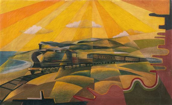 Il treno in corsa by Giulio d’Anna, circa 1929