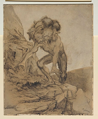 Bergtroldet by Theodor Kittelsen, 1880s