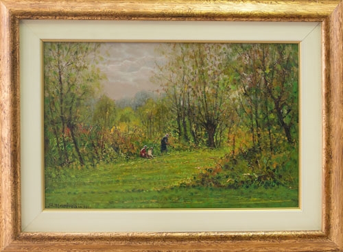 Artwork by Sergio Manfredi, Autunno presso Rosta, Made of oil on panel