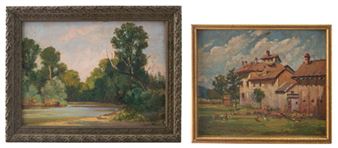 Two Works: La Chisola alla Volvera, Cascina alla Volvera - Giorgio Ceragioli