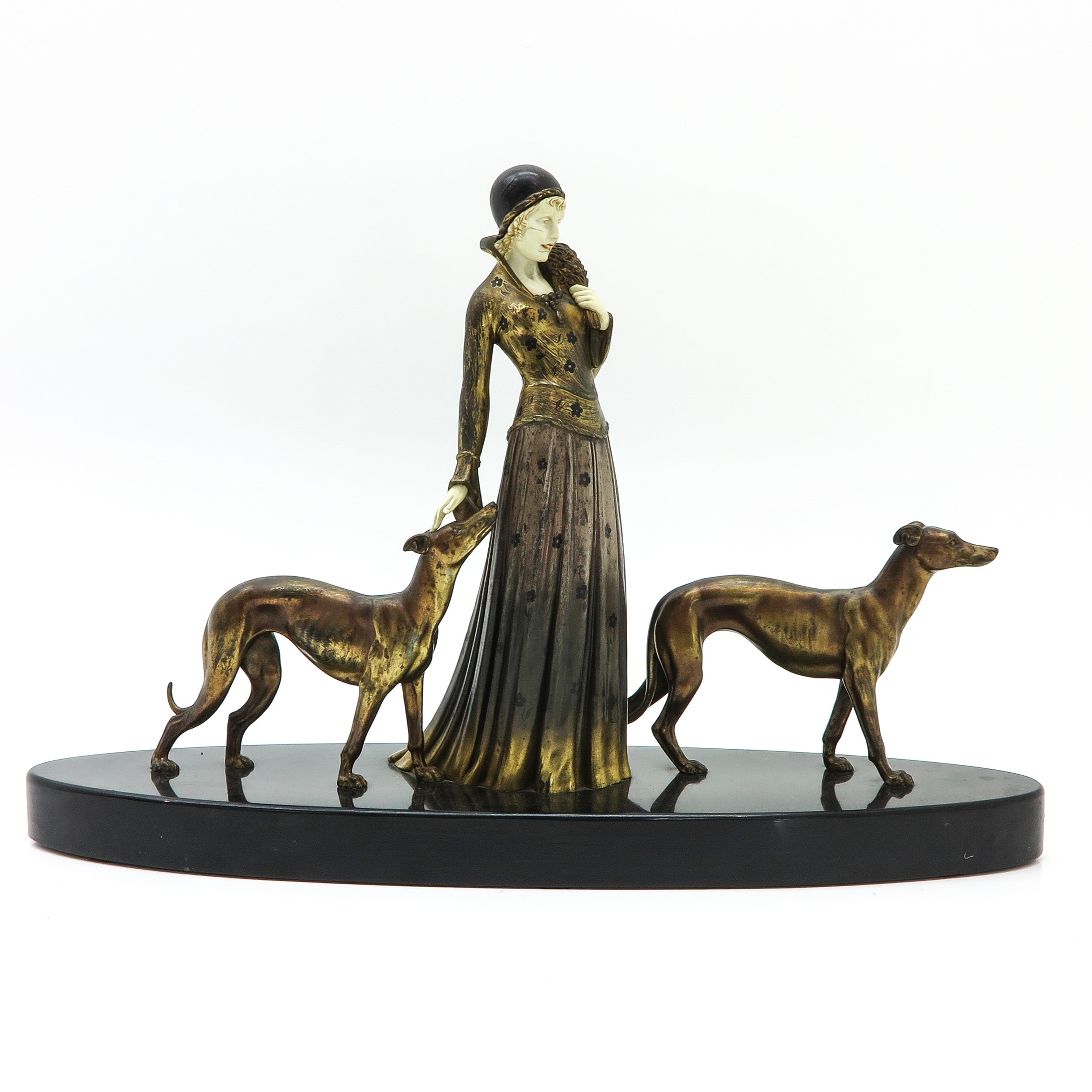 Demétre H. Chiparus | Depicting young girl with dog | MutualArt