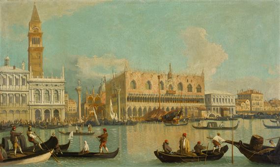 Venice, a view of the Bacino di San Marco with the Palazzo Ducale and the Piazzetta by Canaletto