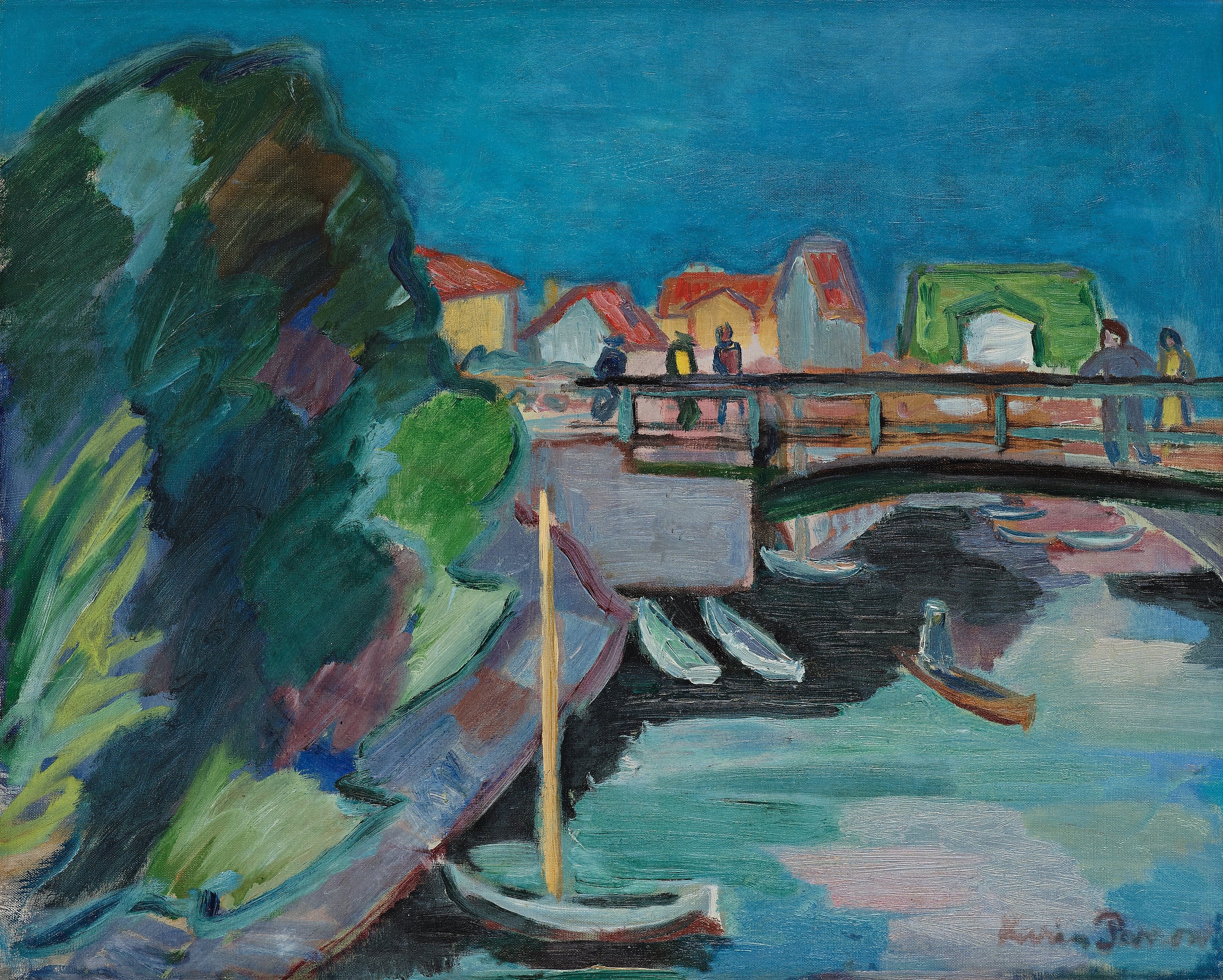 At the small bridge (Vid lilla bron) by Karin Parrow