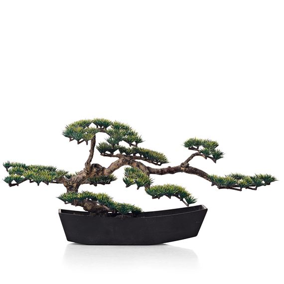 An elastoline bonsai tree mounted in a Japanese cast iron pot by Estrid Ericson, 1900