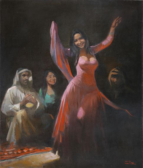 The Bedouin Dance by Faeq Hassan, 1975