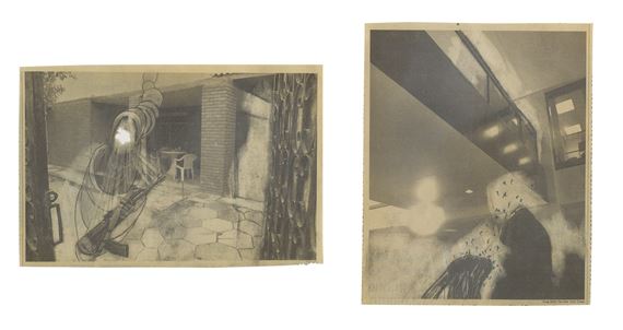 I. BLACK MAGIC II. PLEASE STEP AWAY FROM THE MICROSCOPE [2 WORKS] by Christian Holstad, dated May 2003