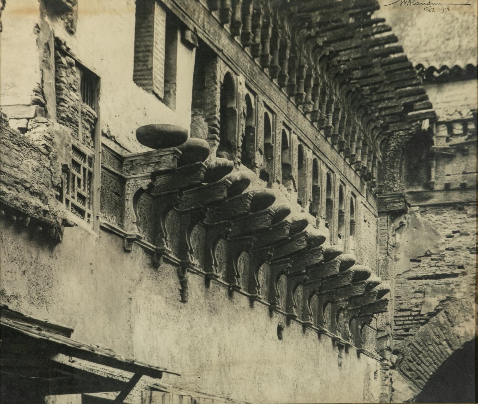 Marcelin Flandrin MAROC L'horloge hydraulique Bouinaniyya (1918