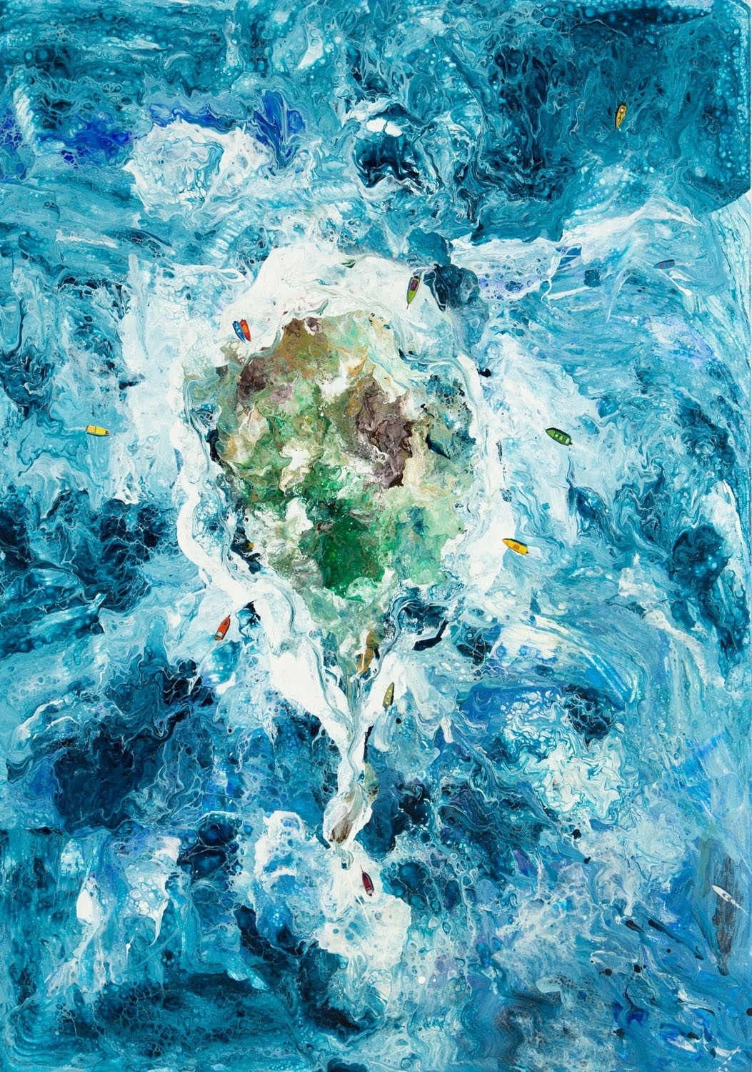 Artwork by Marzena Bis, Island, Made of acrylic on canvas