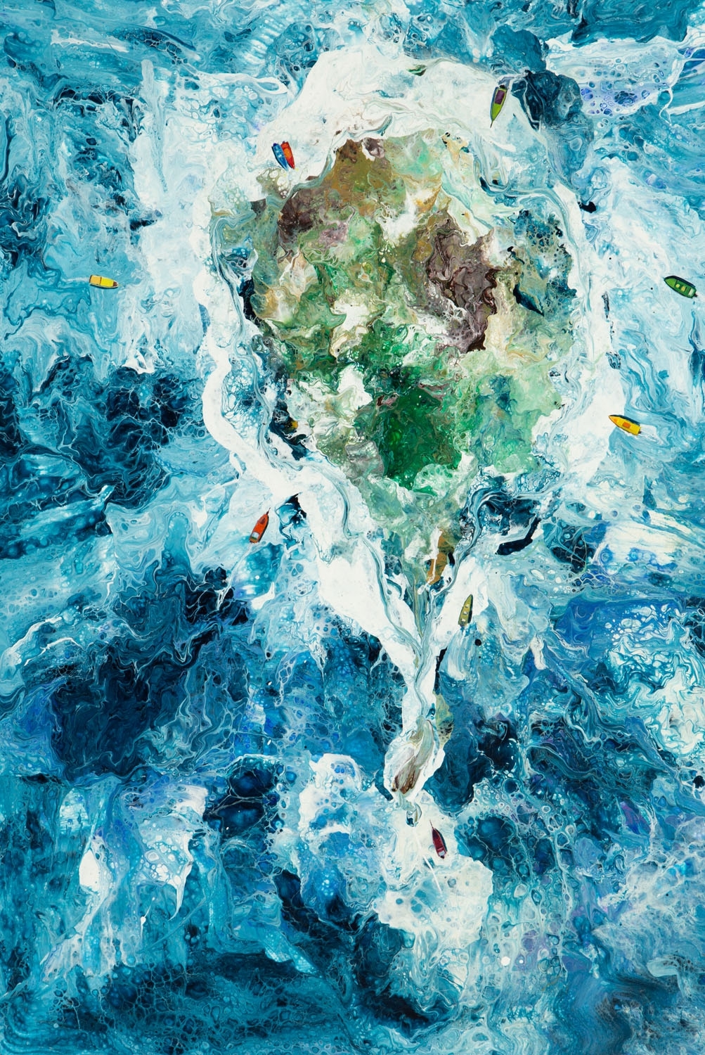 Artwork by Marzena Bis, Island, Made of acrylic on canvas