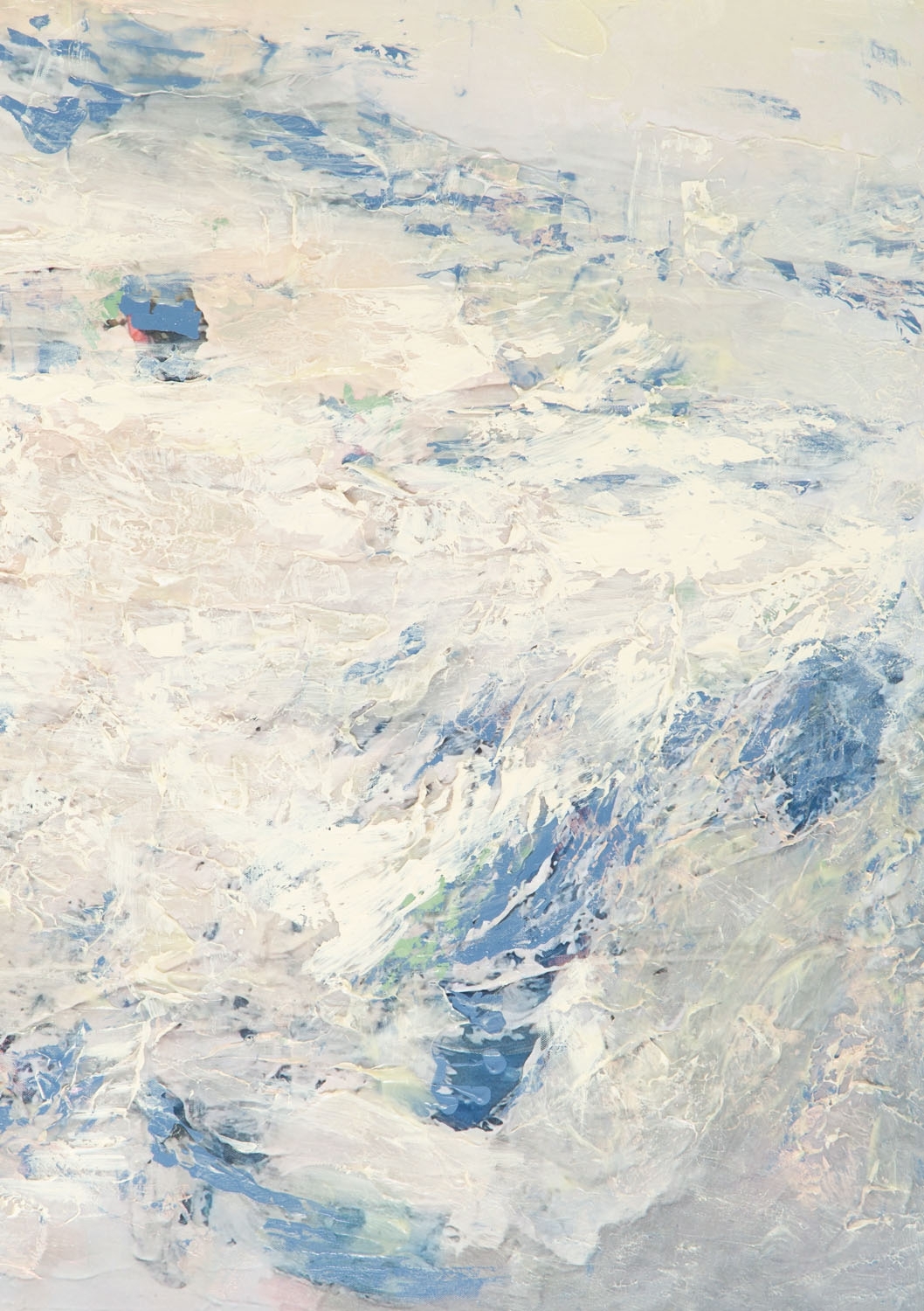 Artwork by Gossia Zielaskowska, White Hdiyl Map, Made of acrylic on canvas