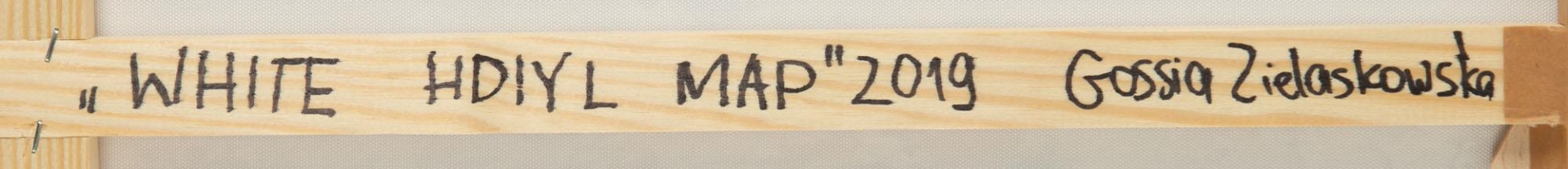 Artwork by Gossia Zielaskowska, White Hdiyl Map, Made of acrylic on canvas