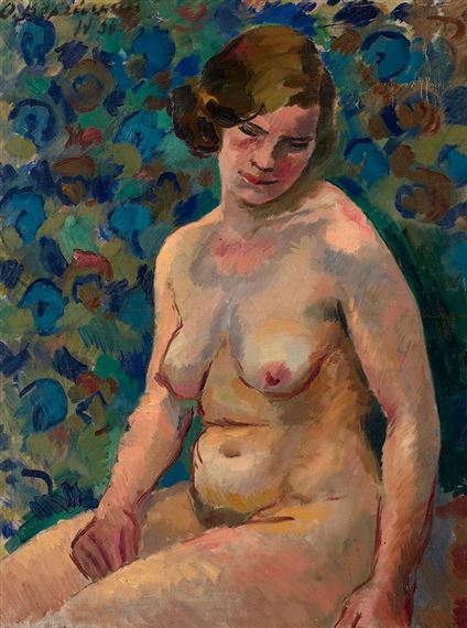 Seated Nude by Orest Georgievich Vereisky, 1936