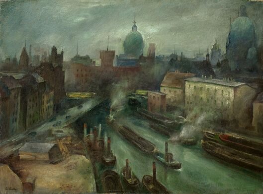 Berlin - Blick auf den Mühlendamm by Albert Birkle, circa 1925