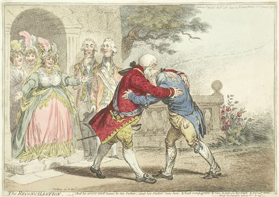 The Reconciliation by James Gillray, 1804