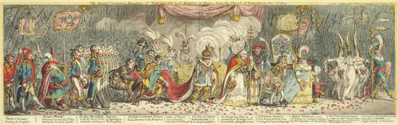 The Grand Coronation of Napoleone the 1st Emperor of France by James Gillray, 1805