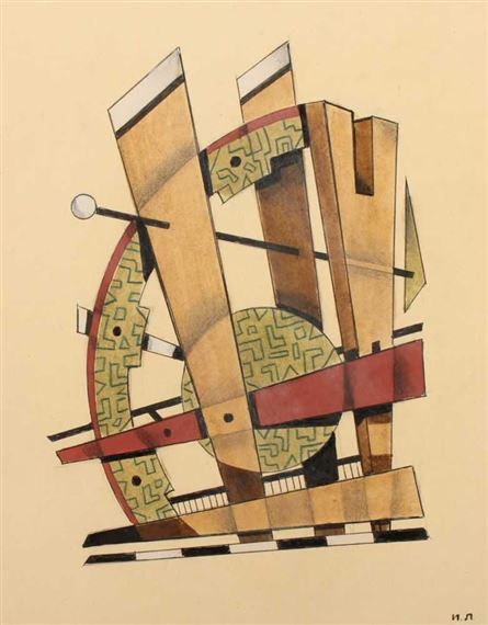 Eight works: Skizzenbuch mit acht kolorierten Bleistiftzeichnungen by Ilya Liebermann