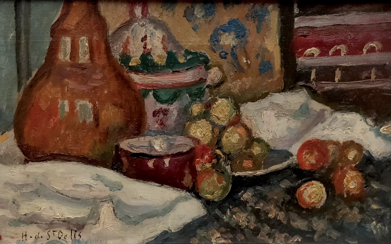 Artwork by Henri Liénard de Saint-Délis, Nature morte aux fruits, Made of Oil on canvas