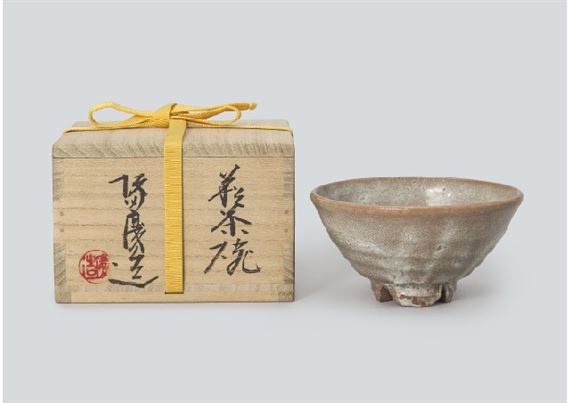 Hagi tea bowl by Keizo Sakata