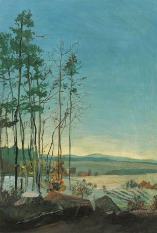 Blick ins Tal der Dämmerung by Oskar Laske