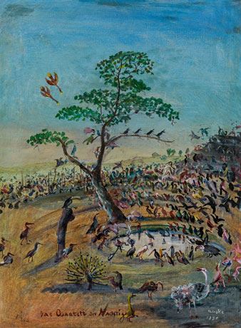 Das Quartett der Nachtigall by Oskar Laske, 1950