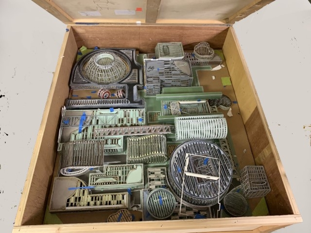 Artwork by Jane South, Untitled, Made of paper assemblage, irregular rectangle