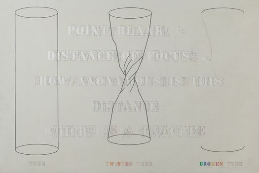 Untitled (Tube Twisted Tube Broken tube) by Shusaku Arakawa, 1977-1978