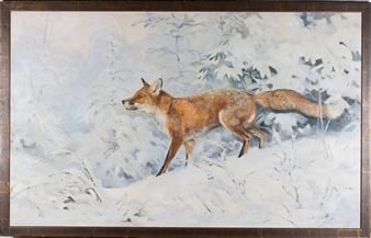 Fox in a Snowy Landscape - Jonathan Sainsbury