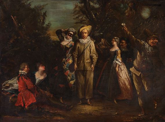 La comedia Italiana by Jean-Antoine Watteau