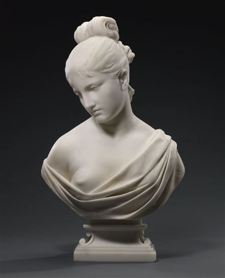 BUST OF A YOUNG WOMAN, POSSIBLY LUCRETIA by James Henry Haseltine, 1880