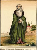 Femme turque de Smyrne dans la rue - Femme turque de Constantinople dans la rue - Boghos Tatikian