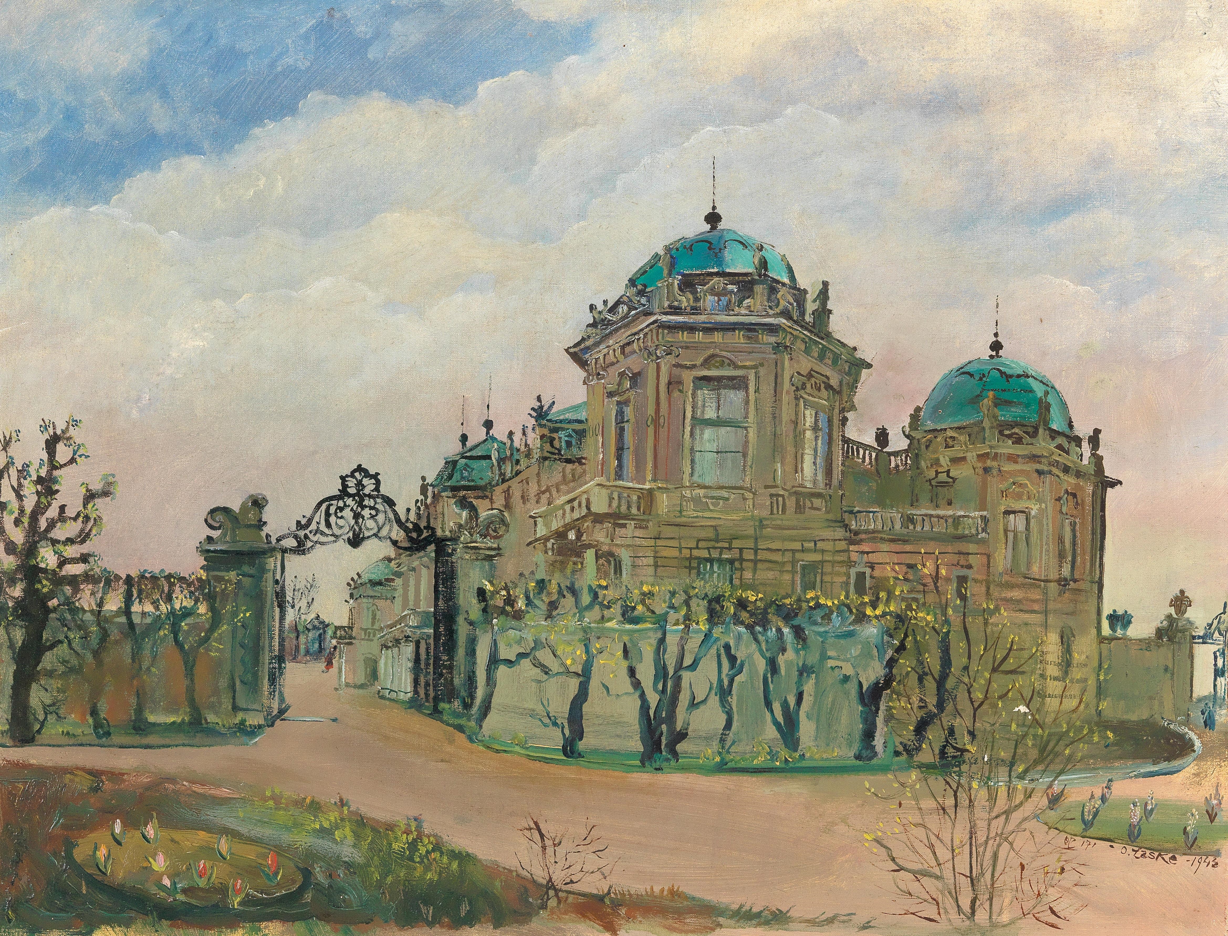Artwork by Oskar Laske, “Schloss Belvedere” [Belvedere Palace] and “Belvedere, Made of Oil on canvas