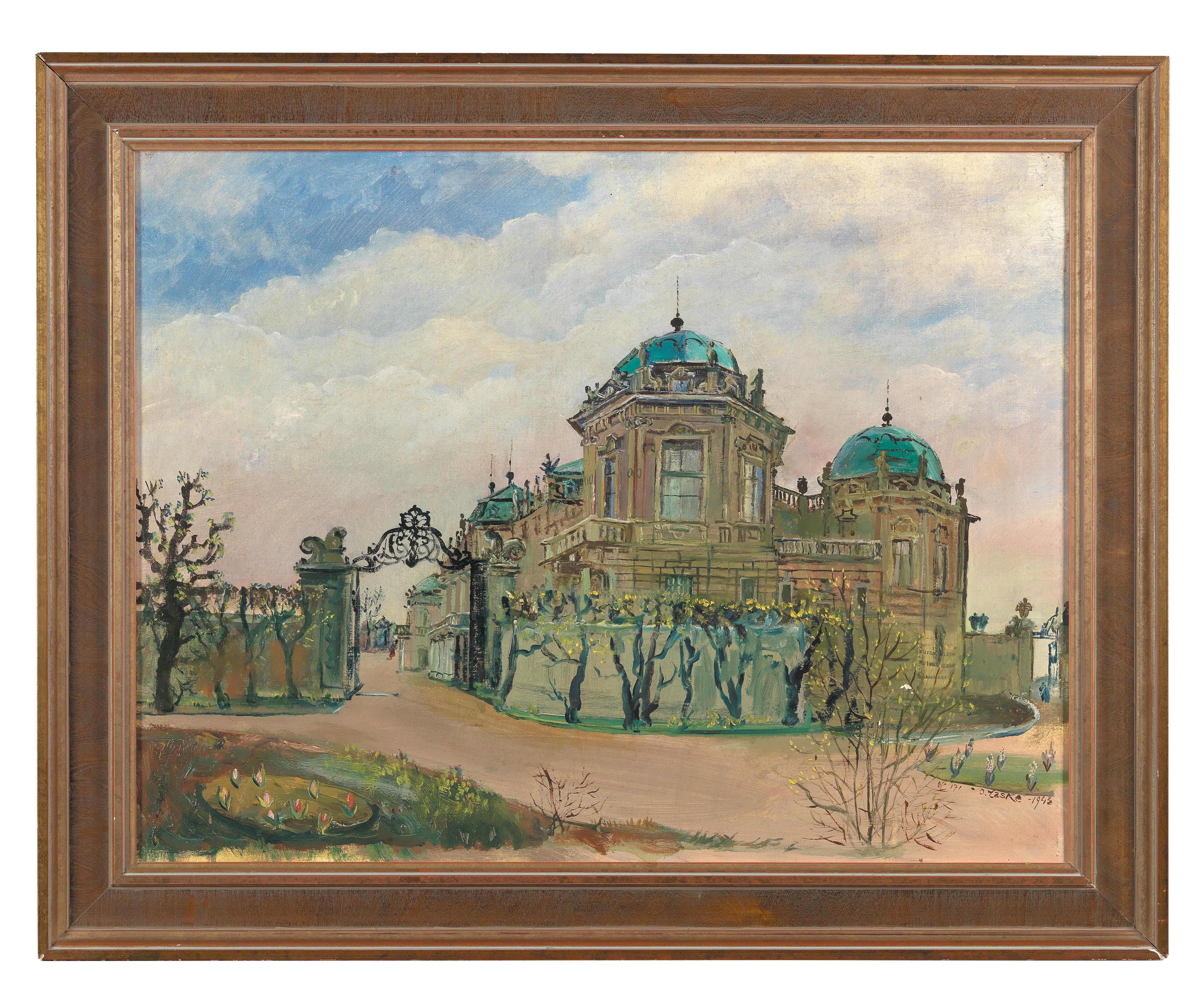 Artwork by Oskar Laske, “Schloss Belvedere” [Belvedere Palace] and “Belvedere, Made of Oil on canvas