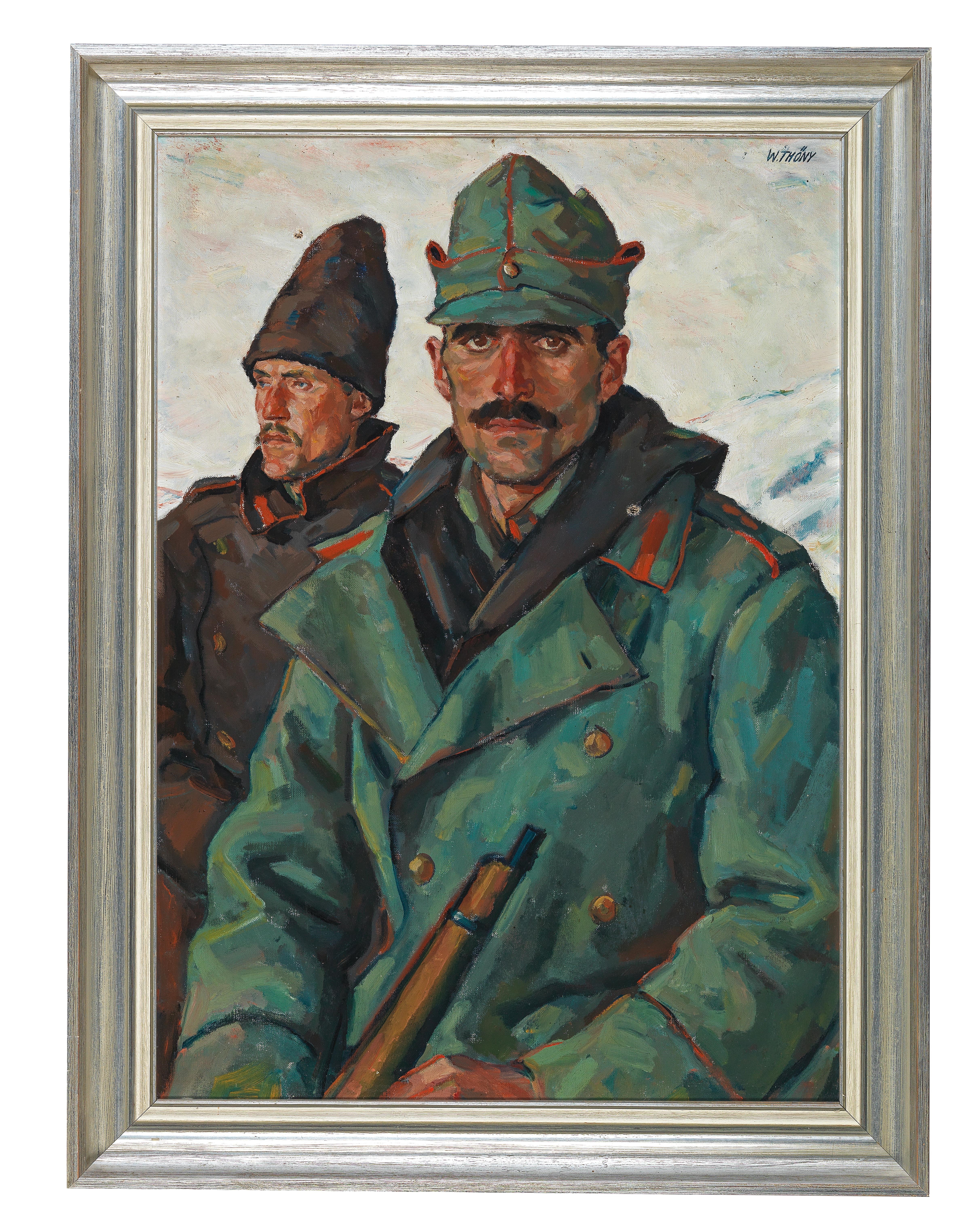 Artwork by Wilhelm Thöny, Two Soldiers from the Great War, Made of Oil on canvas