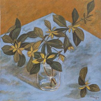 Four Works: Vase with Leaves in Blue I, II, III & IV - Markos Kampanis