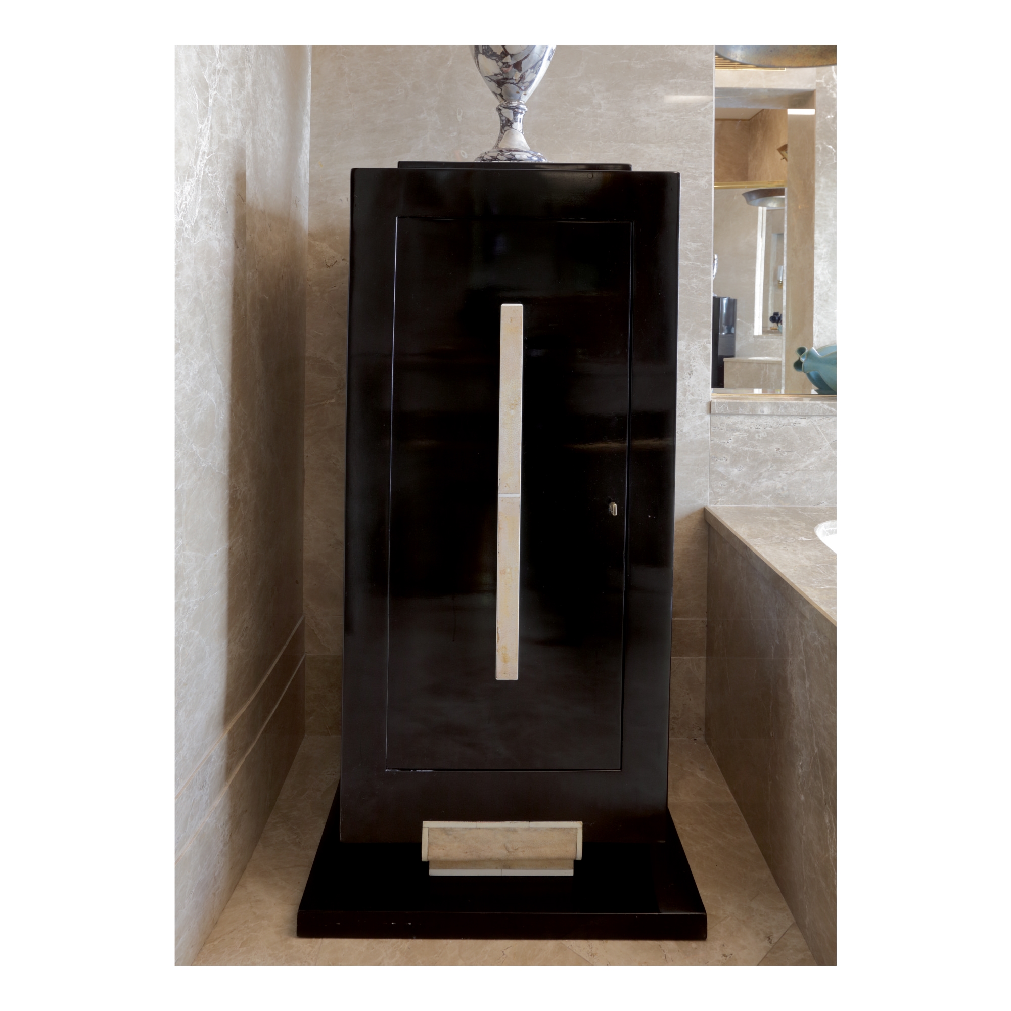 Artwork by Maison Dominique, PAIR OF CABINETS, Made of lacquered wood,  shagreen, ivorine