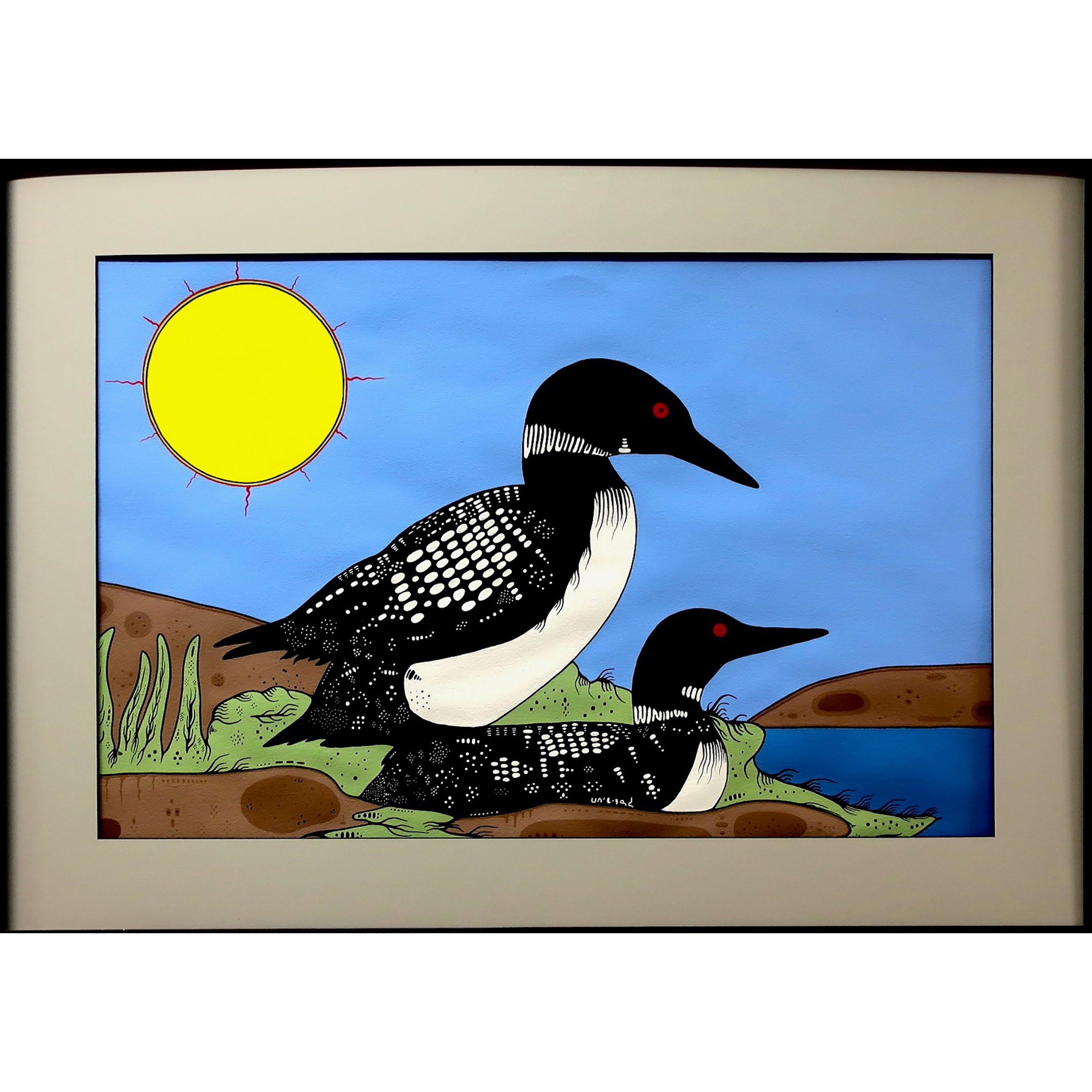 David Morrisseau | LOONS MATING (30) | MutualArt