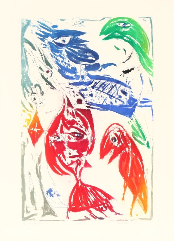 “La fille et la mer” by Carl-Henning Pedersen, 1992