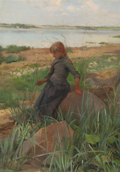 “Strandidylle” by Jacob Nöbbe, 1891