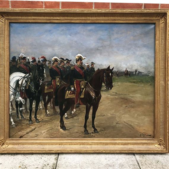 L'Empereur Napoléon III during a review at Camp de Chalons by Georges Louis Hyon