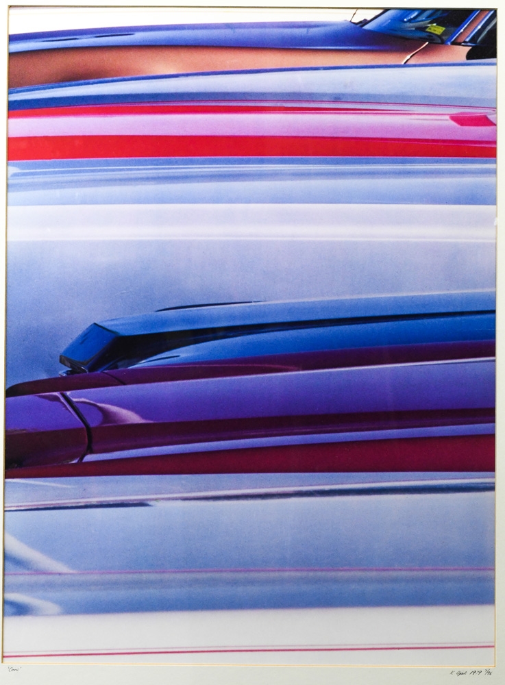 Artwork by K Opal, "Cars " "Formica " and Books, Made of color prints