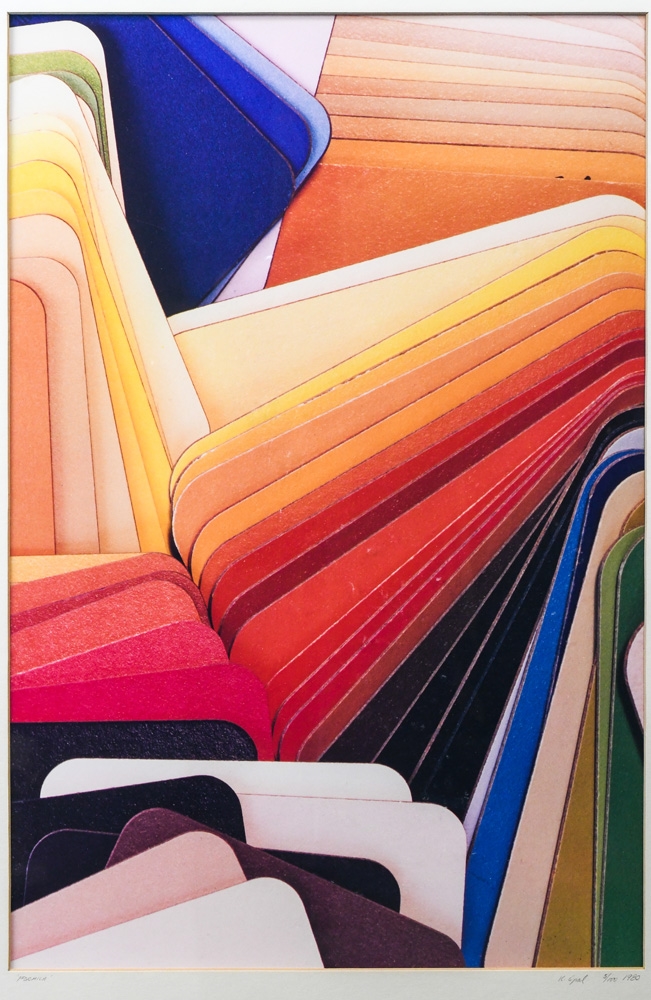 Artwork by K Opal, "Cars " "Formica " and Books, Made of color prints