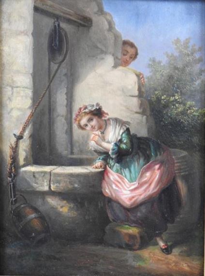Francois Louis Lanfant Jeune Fille Au Puits Mutualart