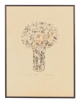 Two Works: Vase of Flowers and Impatiens - Helen Olney