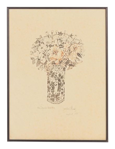 Two Works: Vase of Flowers and Impatiens - Helen Olney