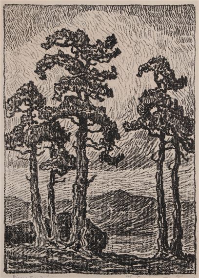 The Edge of the Forest by Birger Sandzén, 1919