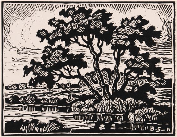 Pasture with Willows by Birger Sandzén, 1937