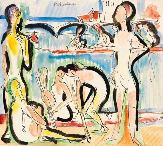 Ruderer by Ernst Ludwig Kirchner, 1928