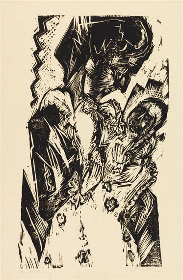 Mutter und Kind by Ernst Ludwig Kirchner, 1918