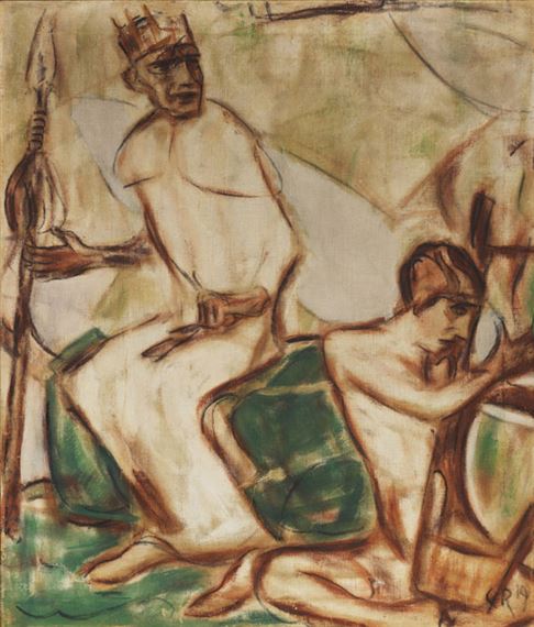 David und Saul by Christian Rohlfs, 1919